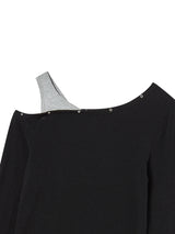 EYELET OFF SHOULDER L/S (BLACK)