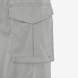 FRONT ZIP CARGO PANTS ASH GREY
