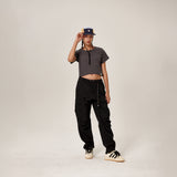 Samar Crop T-Shirt Charcoal
