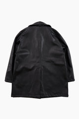 アルコボタンレザーロングジャケット