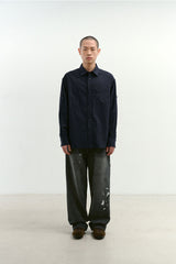 エイジスプラッターカーペンターデニムパンツ(Washed Black)