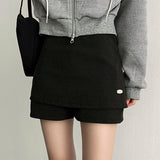 Radi zipper open pendant skirt pants mini skirt