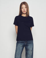 26SS WOMAN SPANGLE LOGO SHORT SLEEVE T-SHIRT