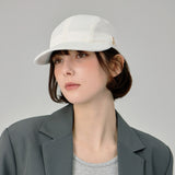 VA Stud Glossy Scrunchie Cap / Ivory
