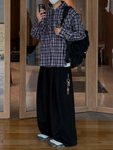 Plaid Check Hooded Shirt (2 Colors)
