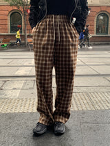 [MADE] Vino Checkered Banded Waist Pants