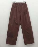 Pitty one-tuck cotton pants (3color)