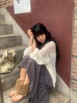 Rando Two-Way Net Loose Fit Summer Cardigan