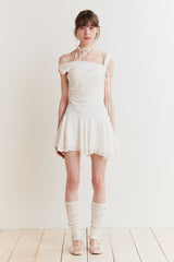 LILY FRILL DRESS ivory