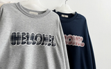 モコチェックエンブロイダリールーズフィットスウェットシャツ