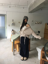 Punch Shirring Ruffle Cardigan (3color)