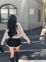 [2color] lace training shorts