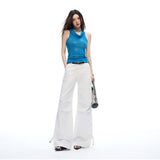 American Vintage White Cargo Parachute Pants