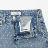 4 PART DESTROYED DOT DENIM PANTS code 21102