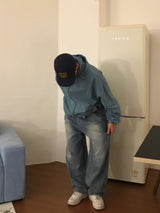 オーバーユニセックスデニムパンツ(1color)