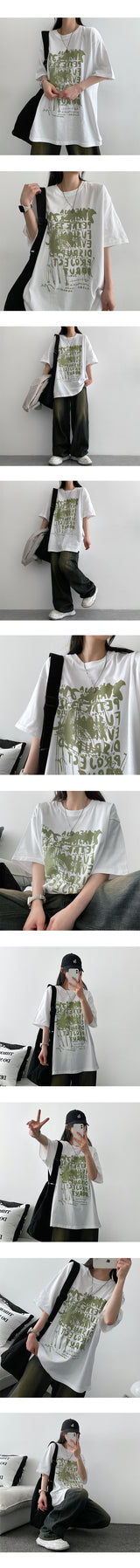 シャッフルレタリング半袖Tシャツ