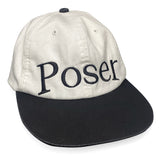 'Poser' ビンテージキャップ/ホワイト＆ブラック