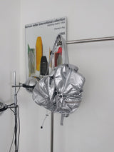 SILVER GLOSSY BACKPACK