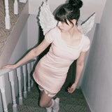 Rosette Ribbon Dress (PINK)
