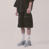 ストライプデニムショートパンツ_ブルー