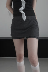 eyelet waffle shorts (2color)