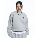 Oversized Hard Crop Sweatshirt - Grey