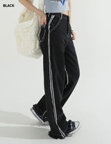 Double Side Seam Cutting Denim Pants