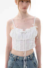 GAGA RIBBON BUSTIER / WHITE