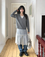 Rinko Dot Frill Chiffon Skirt