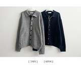 Monet Snap Color Scheme Point Boxy Knit Cardigan