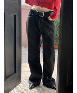 [Unisex] Black golgi flare denim pants