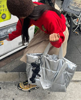 ムークブラックパデッドバッグクロスバッグショルダーバッグ[Silver only]