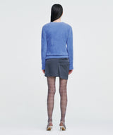 Chain Link Furry Cardigan _ SKY BLUE