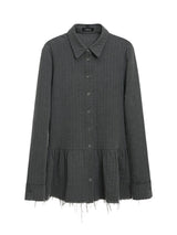 ビンテージシャーリングシャツチャコール