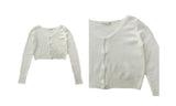 Creamy V-neck cardigan