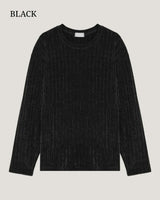 (UNISEX) ベロア リブド ラウンド ロングスリーブ