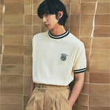 ballast athletic ringer knit sweat cream