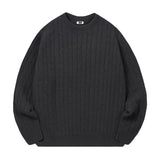 [Unisex] リザーブケーブルオーバーフィットニット [チャコール]