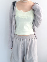soft lace sleeveless shirt