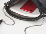LUZIN MINI sheepskin shoulder bag / Matte Black
