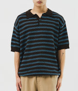 Letter Collar Half Knit (3color)