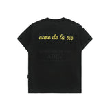 24FW ヘッドセットボーイレタリングベビーフェイス半袖Tシャツ ブラック