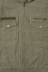 ビンテージウォッシュド5ポケットワークジャケット (Washed Khaki)