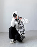 Shaggy Angora Knit Zip-Up