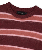HAIRY STRIPE KNIT SWEATER