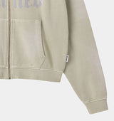 26SS★ ウォッシュ加工クロップドフードジップアップ