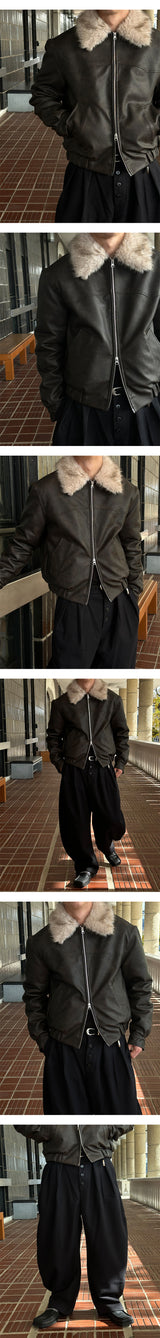[F/W] Wool curve button pants(2color)