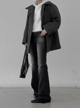 Angora Fur Crop Hooded Sweatshirt