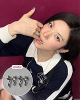 [ILLIT イロハ, NMIXX へウォン Piercing] バレリーナリボンピアス - Silver