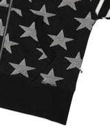 W RAGLAN STAR ZIP UP HOODIE BLACK(CV2FFFM482A)